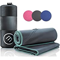 Juego de Toallas de Microfibra + Funda de Transporte | Set de 2 Azules: Grande para baño- pequeño para Cuerpo y Cara…